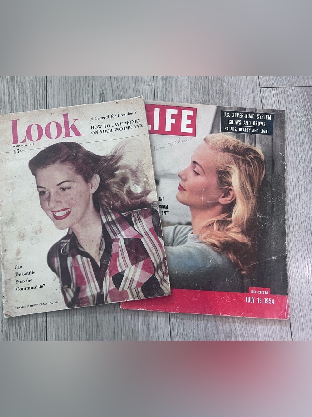 Vintage Magazine Lot Of 2 LIFE July 19 1953 Eva Smith And LOOK Mar 2 1948